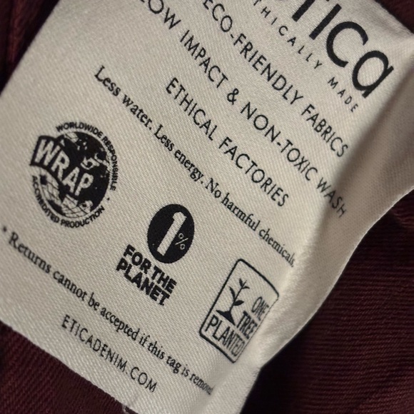 NWT Ética Larsen Utility Jumpsuit in broken heart red wine - L - Picture 11 of 12